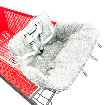 Multifunctional 2-in-1 Baby Shopping Cart & Highchair Cover with Soft Cushion and Transparent Phone Holder