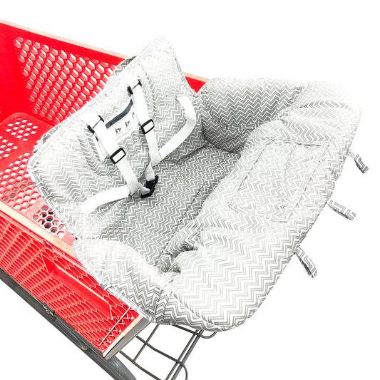 Multifunctional 2-in-1 Baby Shopping Cart & Highchair Cover with Soft Cushion and Transparent Phone Holder