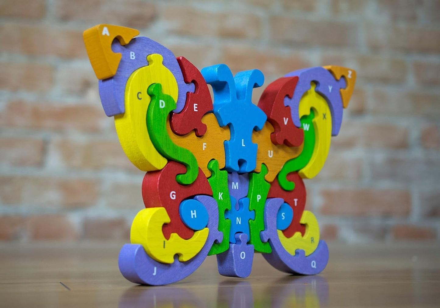 Butterfly A to Z Puzzle - Educational Wooden Alphabet Puzzle - Kids 2 and Up