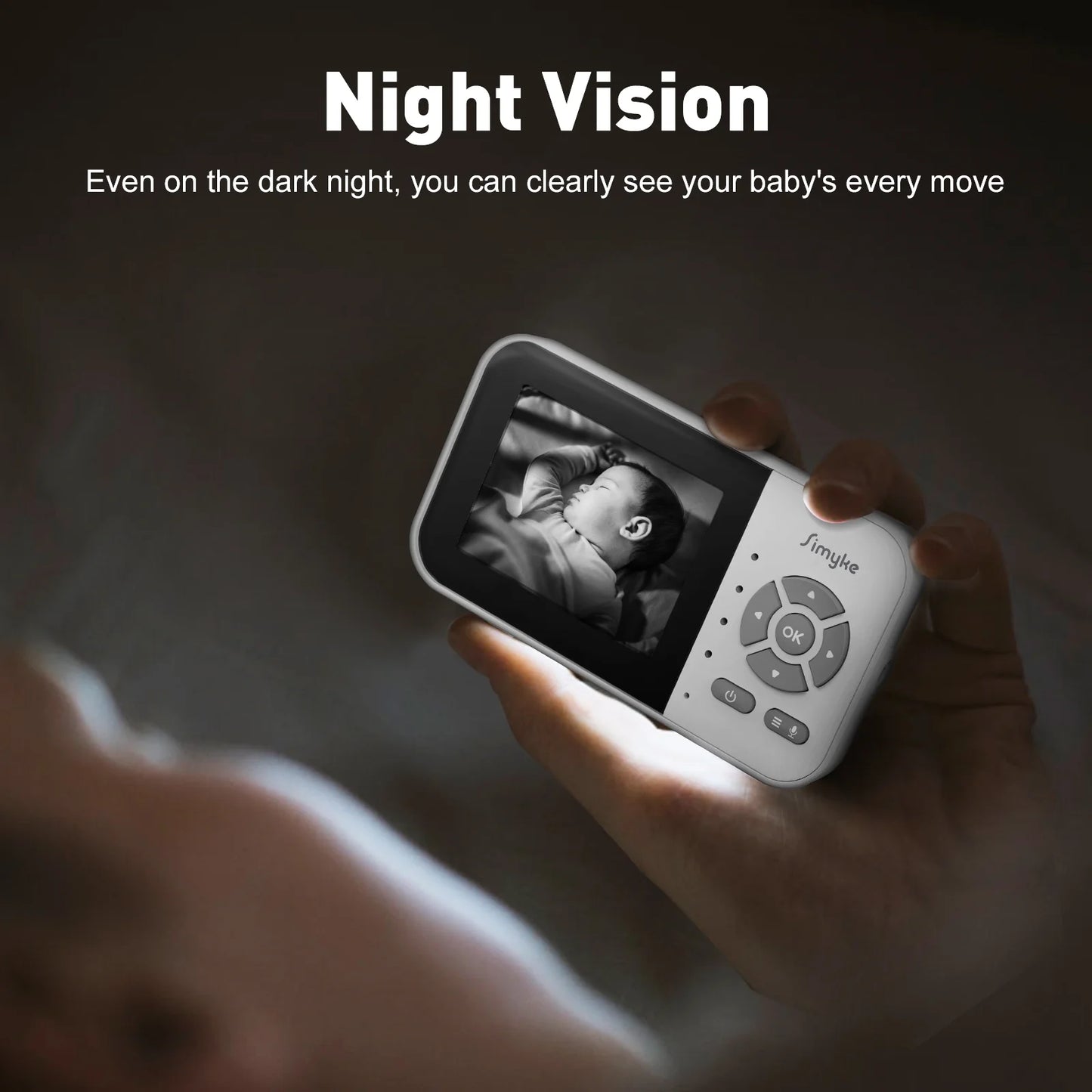 Video Baby Monitor,Wifi Baby Camera,2.8" LCD Display and App Control,1200Ft Long Range,2 Way Talk,Auto Night Vision,Sound Alert,Vox,Temperature Sensor 5 Lullabies Feeding Remind