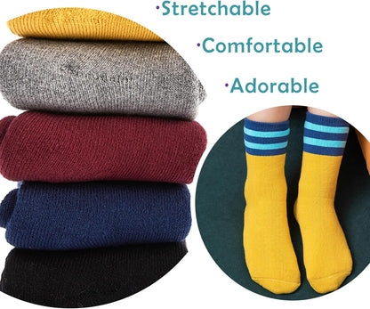 Boys Thick Cotton Socks Kids Warm Socks Winter Thermal Crew Socks