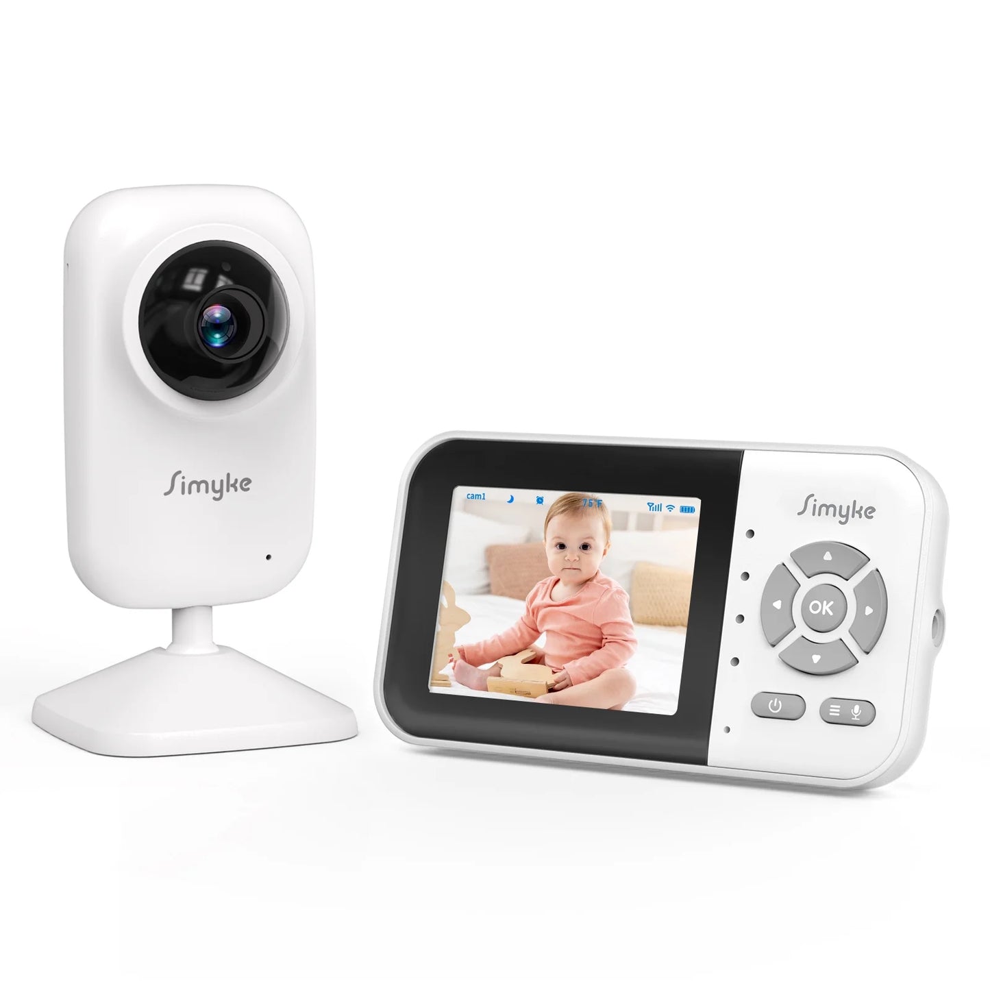 Video Baby Monitor,Wifi Baby Camera,2.8" LCD Display and App Control,1200Ft Long Range,2 Way Talk,Auto Night Vision,Sound Alert,Vox,Temperature Sensor 5 Lullabies Feeding Remind