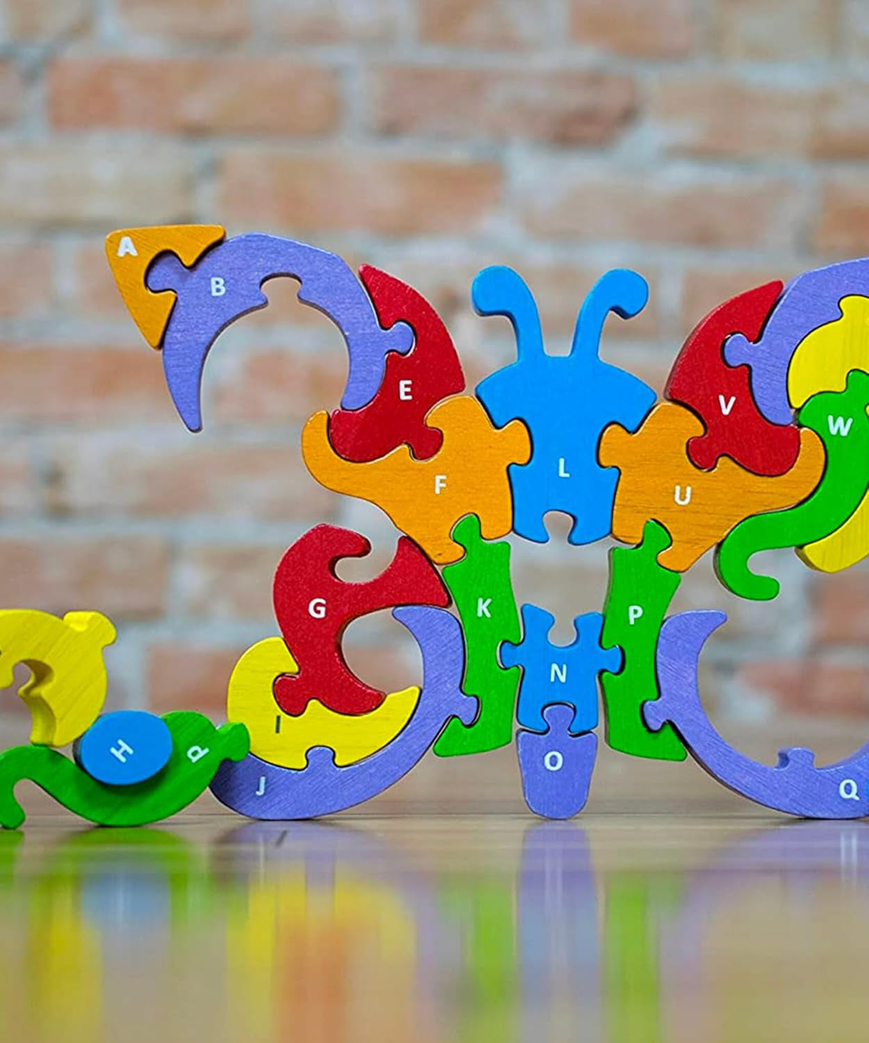 Butterfly A to Z Puzzle - Educational Wooden Alphabet Puzzle - Kids 2 and Up