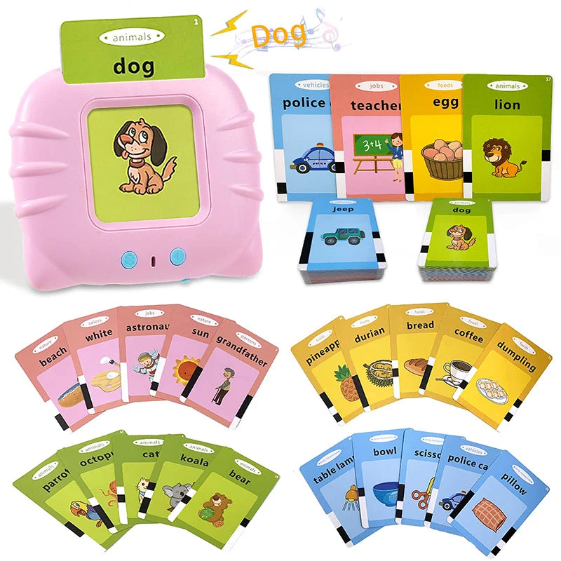 Educational Toys: Sight Words Games, Talking Flash Cards, Electronic Learning Book for Kids, Interactive Activity Gift.