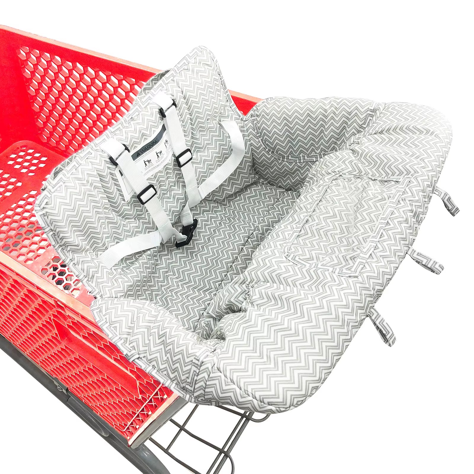 Multifunctional 2-in-1 Baby Shopping Cart & Highchair Cover with Soft Cushion and Transparent Phone Holder